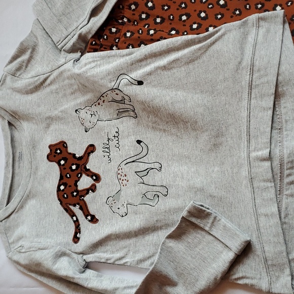 Girls 5t Carters Simple Joys Wildly Cute Cheetah 2pce Set - Picture 2 of 2